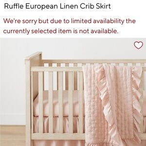 Pottery Barn Kids Pink Ruffle Crib Skirt